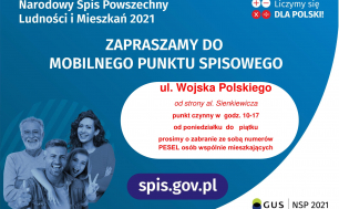 Plakat Mobilnego Punktu Spisowego